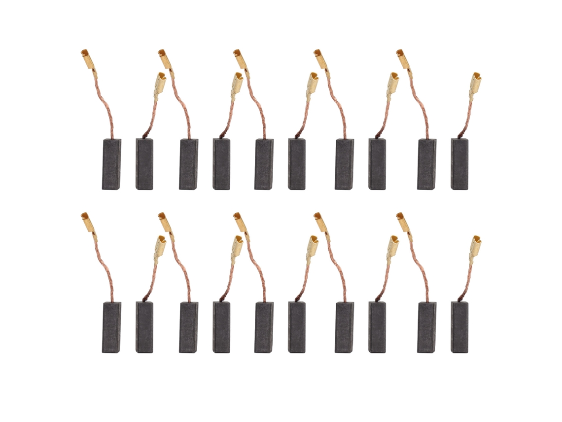 20 Peças De Escova De Carbono Para Motor 5x8x15mm Acessório De Cobre Kit Para Furadeira Amoladora Máquina