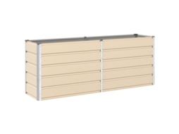 Conjunto 1 Floreira Vidaxl Branco Aço (195 X 50 X 75 Cm)