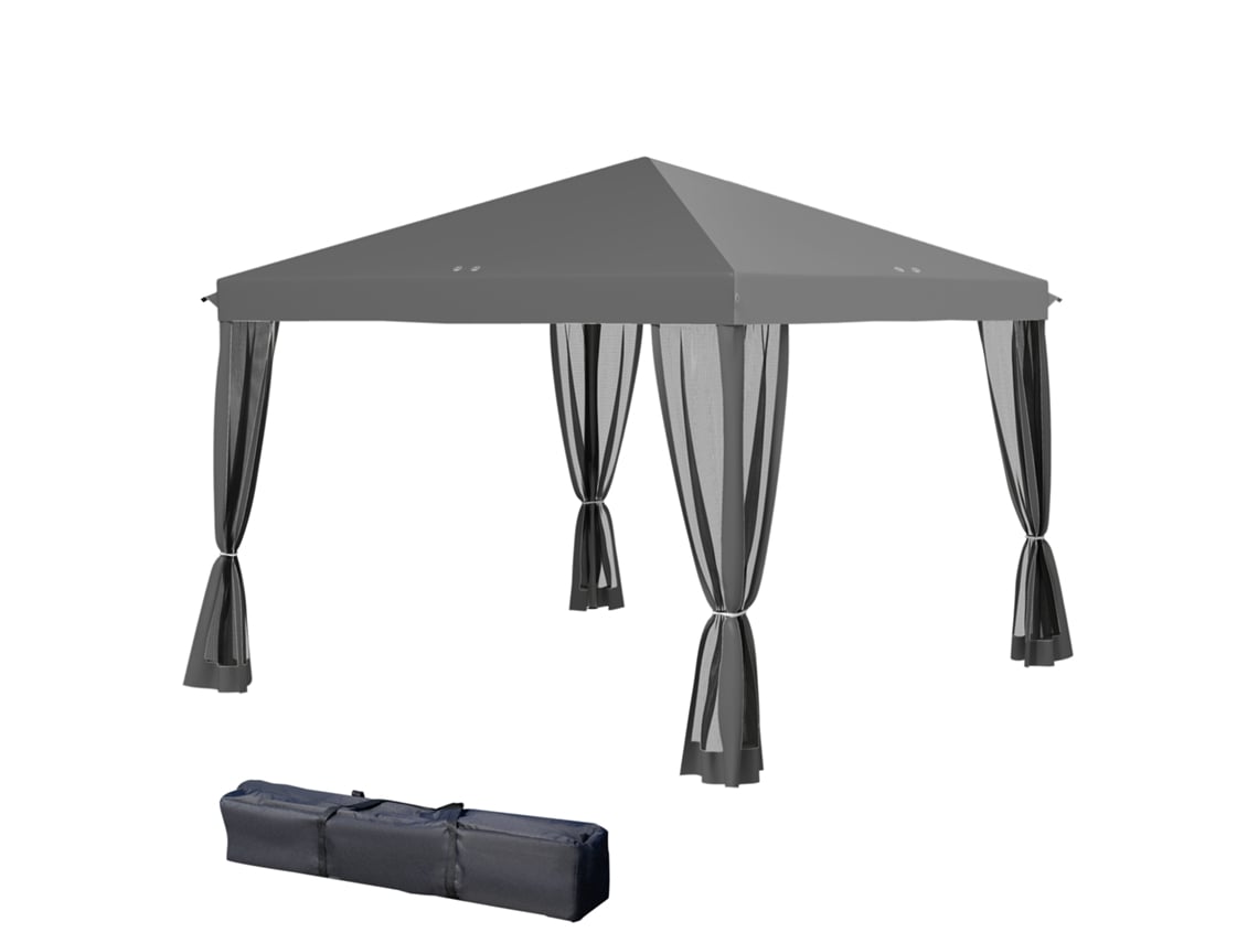 Gazebo colonial 3x3 m com 4 mosquiteiros e bolsa ORBITRA COMMERCE