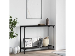 Vidaxl Mesa Consola 101x30,5x75 Cm Derivados De Madeira Preto