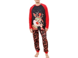 Pijama De Natal Vermelho Com Floco De Neve E Capuz Para Bebé 9-12m | Laxiscreed