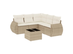 Garden Sofa Set, Garden Sofa Sets Vidaxl Bege Rattan / Vime (n/a)