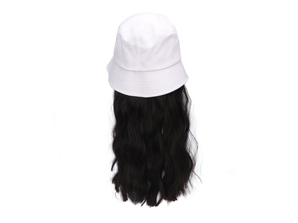 Peluca Com Gorro Cacheado Preto Marrom Para Mulheres De Textura Mate E Design Desmontável