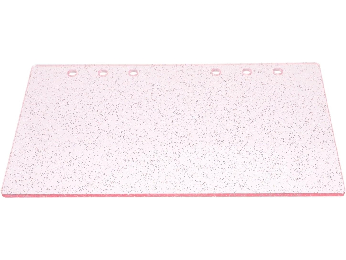 Pasta acrílica Ciieeo A6 com 6 furos, revestimento brilhante semitransparente para diários e cadernos, revestimento resistente e leve para