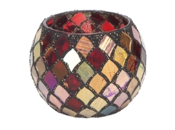 Porta velas em Mosaico de Vidro Porta velas Perfumado Rachado, Decorativo e Romântico, Feito À Mão BRILVIBERA