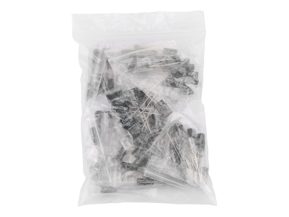 Kit de Capacitores Eletrolíticos 12 Valores 1uf a 470uf 120pcs