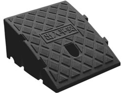 Rampa De Soleira Flexível E Resistente Em Plástico Preto Para Acesso À Calçada.
