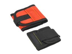 Pulseira magnética com bolso para parafusos, pregos e peças metálicas (vermelha)