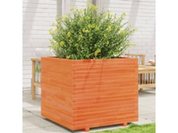 Vidaxl Vaso/floreira De Jardim 80x80x72 Cm Pinho Maciço Castanho Mel