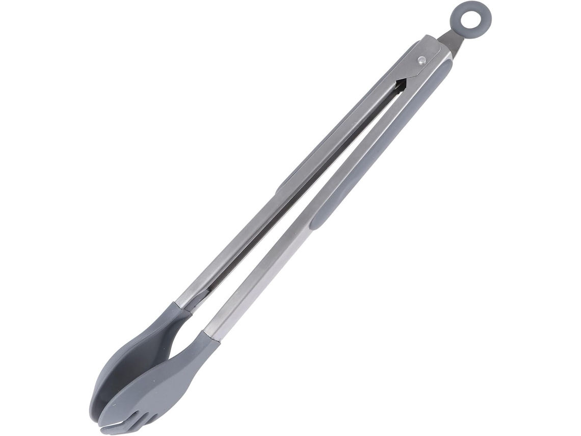 Pinça Multifuncional Para Pão Uonlytech, 30cm, Em Aço Inoxidável Com Pontas De Silicone Antiderrapantes Ideal Para