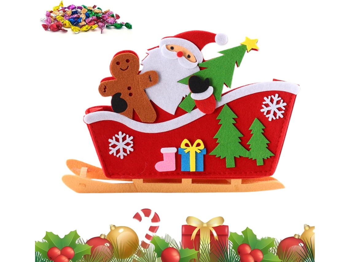 Estatuetas De Natal - Estátua De Mesa Do Trenó Do Papai Noel | Decoração