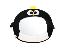 Espelho retrovisor acrílico para carro infantil com decoração de pinguim para segurança da criança.
