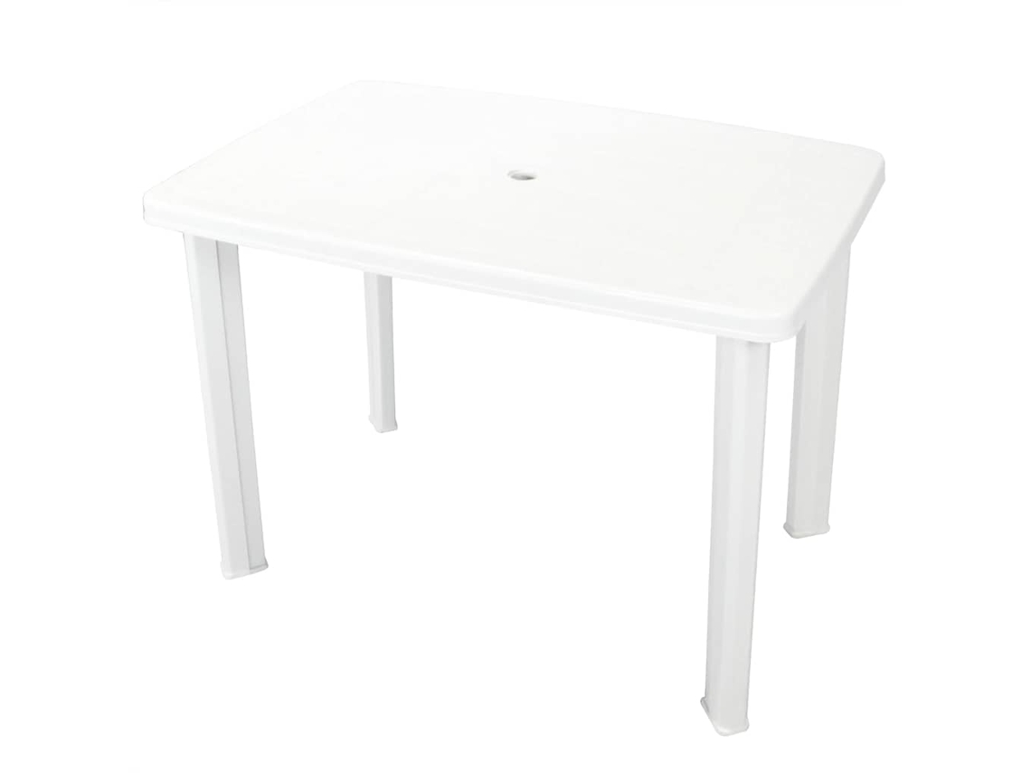 Vidaxl Mesa De Jardim 101x68x72 Cm Plástico Branco
