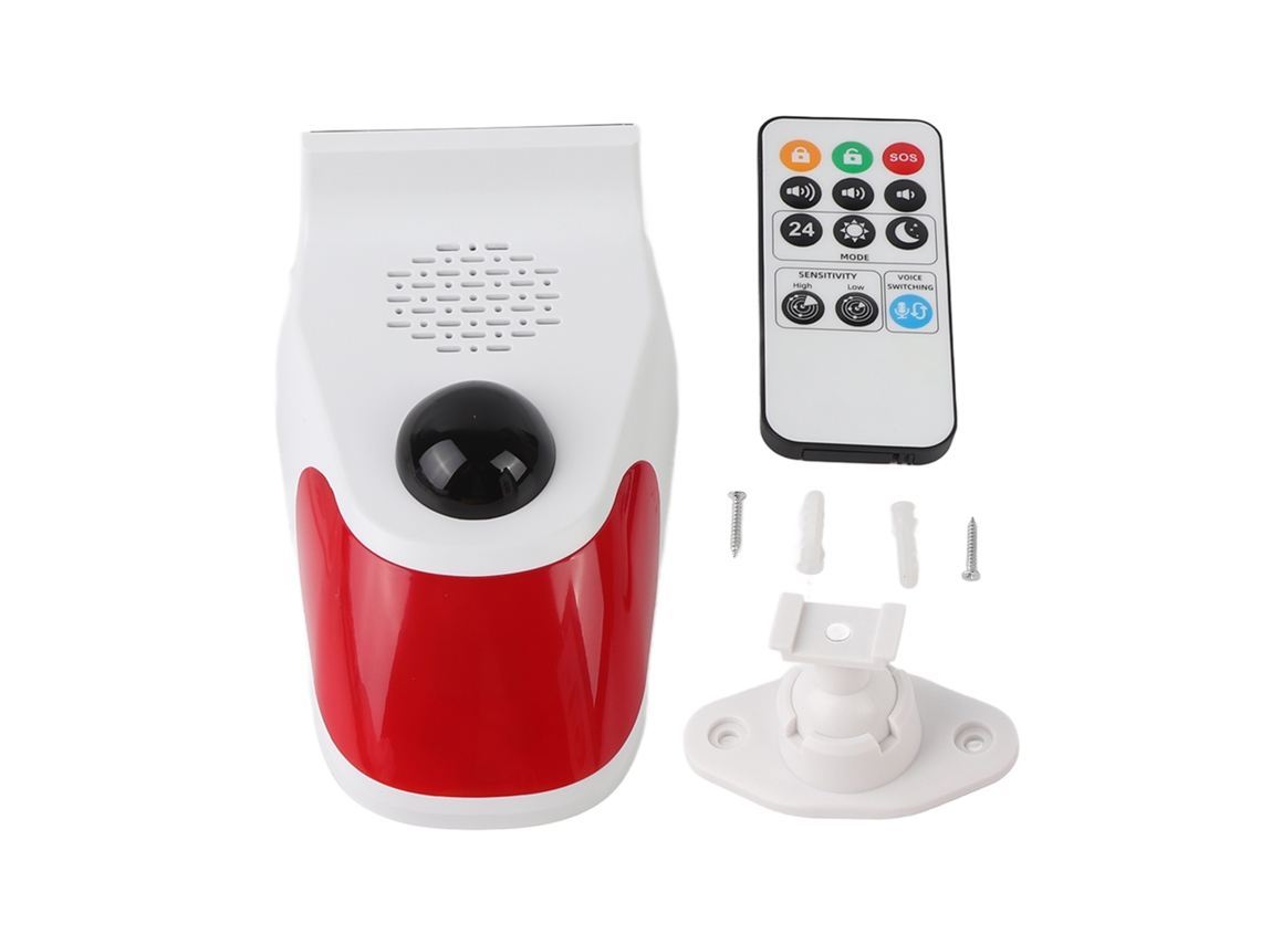 Alarme Solar com Detector de Corpo Humano, Voz, Alto Decibel | S/MARCA