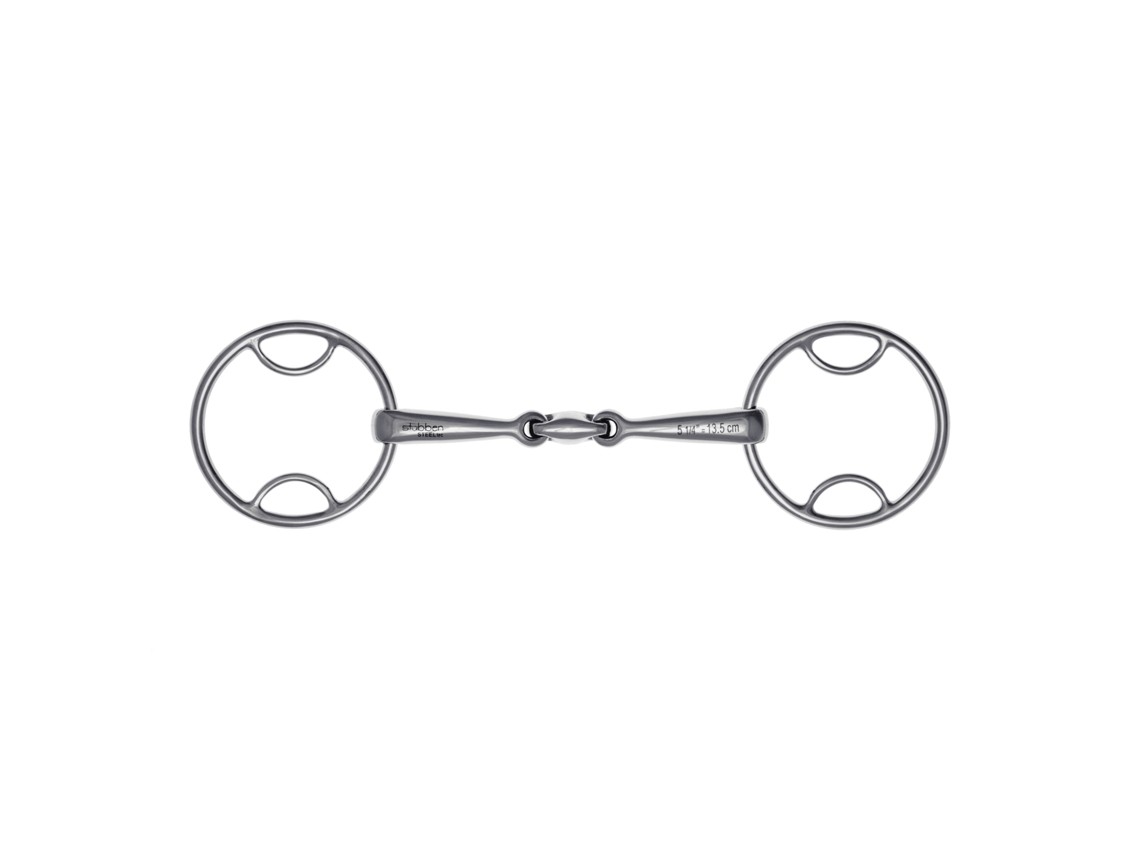 Bit de Caracol Duplo de 2 Anéis para Cavalos com Efeito de Bit Reto STÜBBEN Easy Control