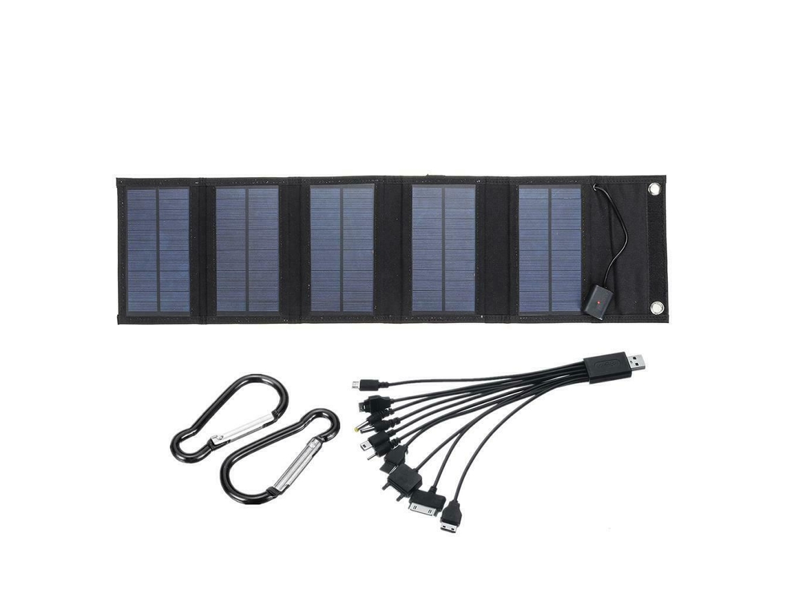 Carregador de Painel Solar Dobrável 70w com Saída 5v Dc e Porta Usb, Central Elétrica Portátil ORBITRA COMMERCE (10 Conectores)