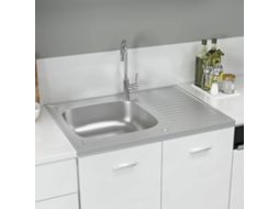 Lava Louã§a Cozinha Escorredor 800x600x155mm Aã§o Inox Prateado DKD HOME DECOR
