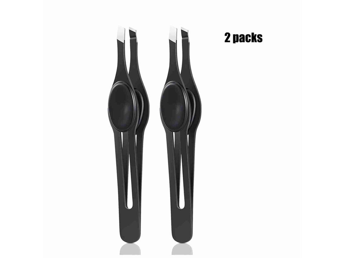 Pinzas De Punta Oblicua De Acero Inoxidable Con Agarre Antideslizante Ancho, 2 Piezas, Pinzas Para Pelos