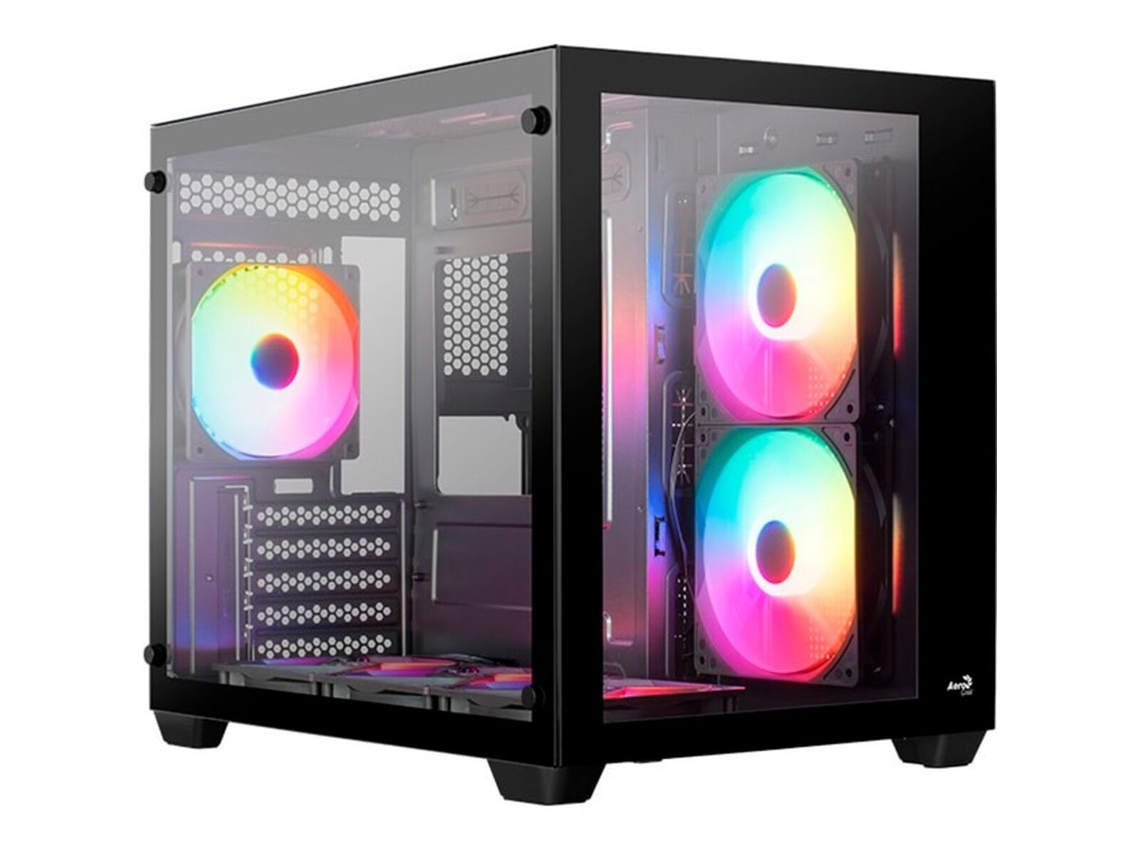 Caixa Semitorre Atx AEROCOOL Aeropgsdryftmini-Bk Preto Multicolor Mini-Itx Matx Mini-Tower