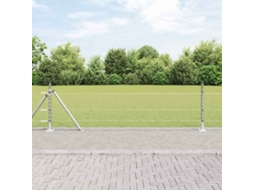 Vidaxl Cerca Hexagonal Com Base De Concreto 50 X 0,5 M Aço Galvanizado