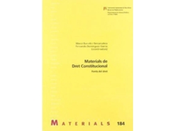 Livro Materials de dret constitucional fonts del dret de Mercè Barceló I Serramalera e Fernando Domínguez García (Espanhol)