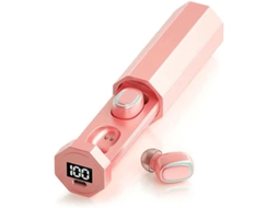 Fones De Ouvido Compatíveis Com Bluetooth Bestvite Tws B9 À Prova Dágua Para Esportes Com Tela Digital Led Estéreo Hifi(rosa)