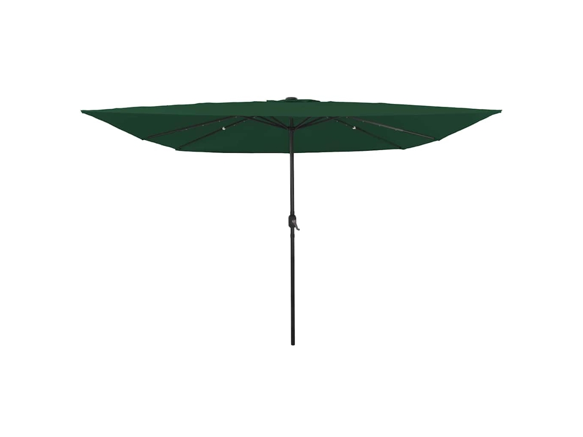 Vidaxl Guarda-sol De Jardim Verde 295 X 295 X 245 Cm Poliéster E Aço