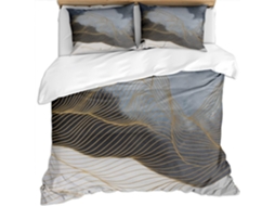 Capa de Edredom com 2 Fronhas 65x65cm em Microfibra Fronha 200x200cm,