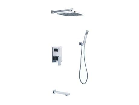 Torneira Embutida 3 Vias para Banheira e Duche Cromada JOMI (c51fx42c)