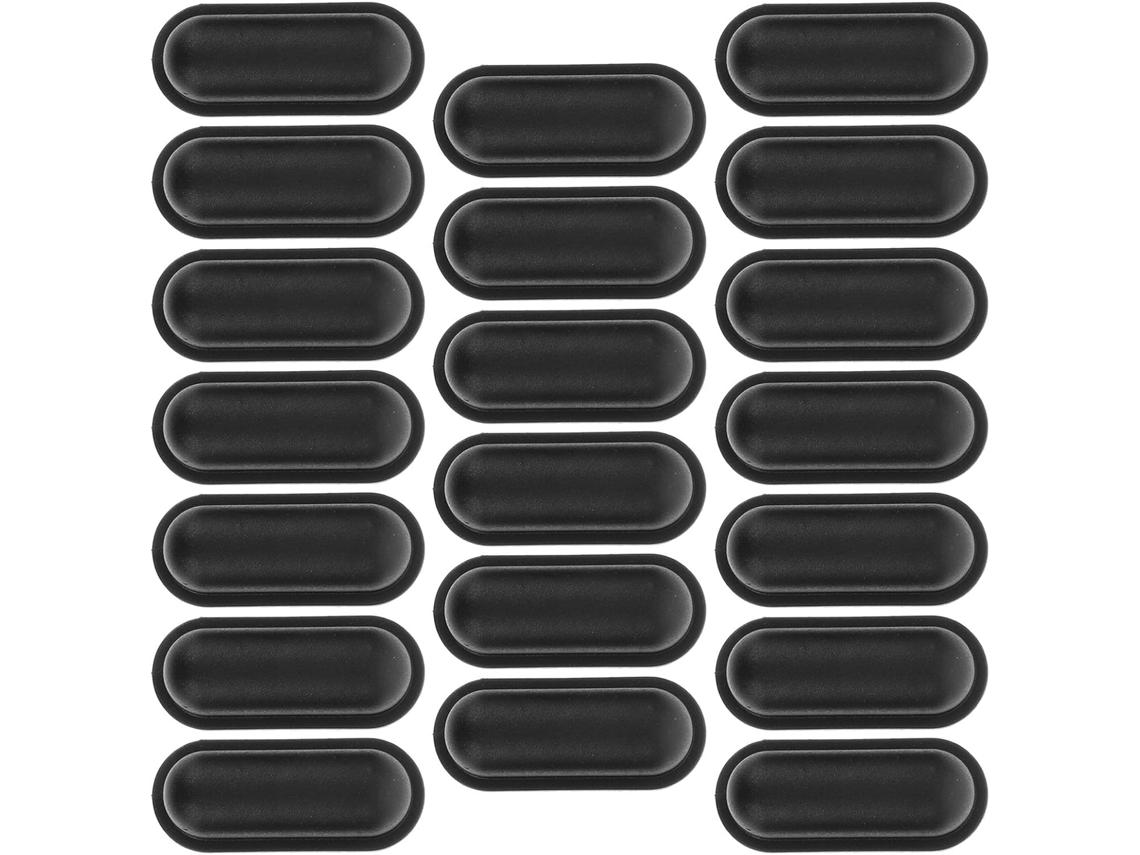 Pés De Apoio Antiderrapantes De Plástico Preto Para Bagagem, Fácil Instalação, Pacote Com 20 Unidades.