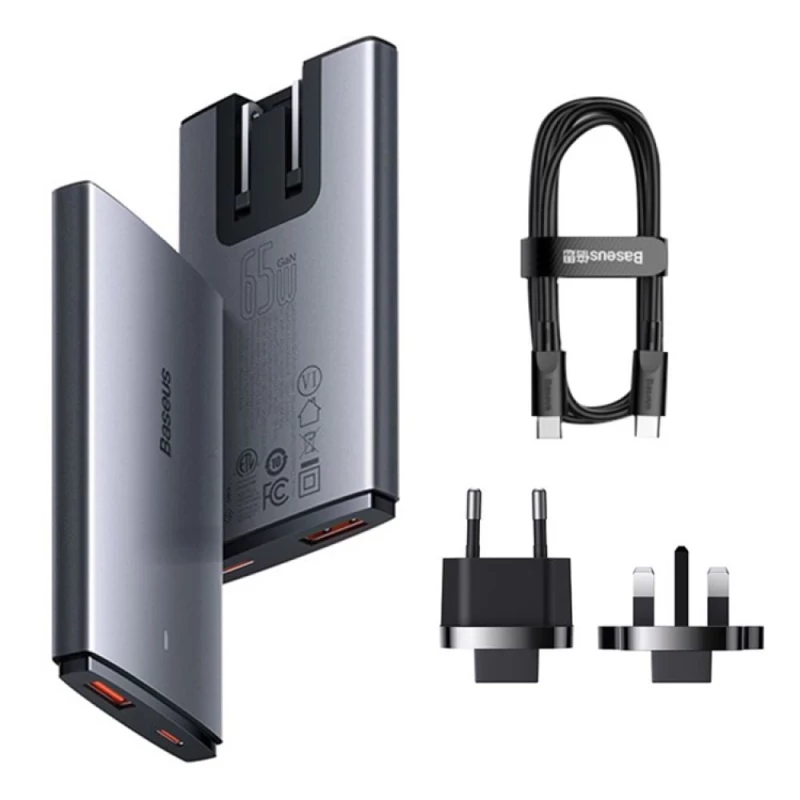 Carregador BASEUS Ultrafino Gan5 Pro Cu 65W
