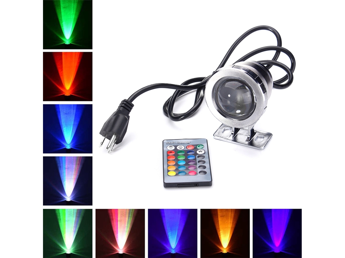 Rebe-luz Subaquática Led Impermeável 10w Rgb Multicolor Para Fontes, Piscinas E Jardins Paisagísticos