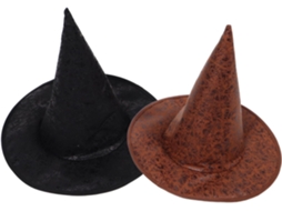 Conjunto De 2 Chapéus De Bruxa De Halloween Com Aba Larga Em Camurça.