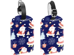 Conjunto De 2 Etiquetas Viagem E Bagagem Masculinas Design Fofo Papai Noel Feitas Poliuretano Malas