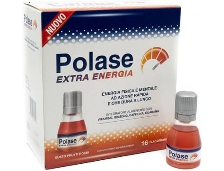 Suplemento Alimentar POLASE Energia Extra - Vitaminas Ginseng Cafeína Guaraná (16 ampolas)