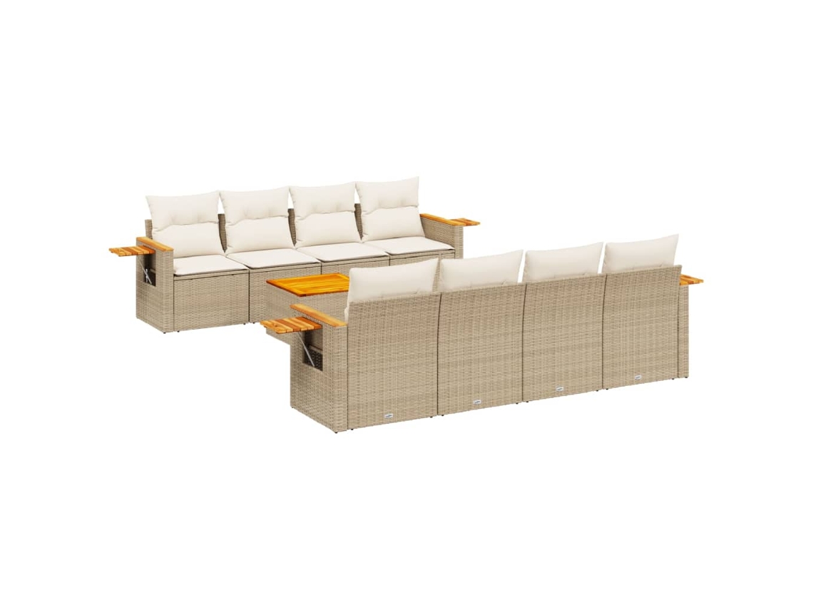 Garden Sofa Set, Garden Sofa Sets Vidaxl Bege Rattan / Vime (n/a)