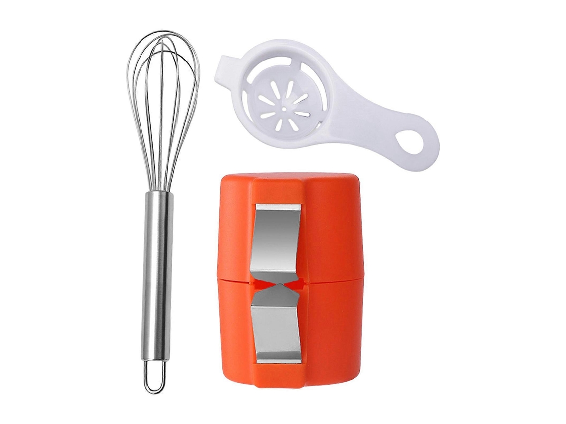 Conjunto De 3 Peças Multifuncional Para Abrir Cascas De Ovos, Separar Ovos E Mexer Ovos, Ideal Para Amantes Da Cozinha, Cor Amarela. Nostalgia88