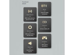 Fones De Ouvido Sem Fio Lenovo Xt89 True Wireless Bt Semi-ouvido Headphone Esportivo Com Alto-falante De 10mm Branco