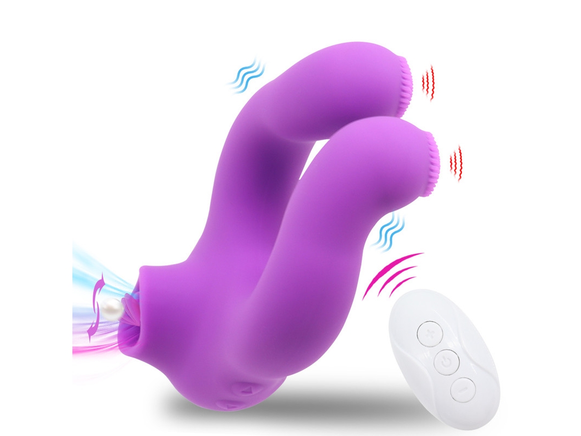 Vibrador Para Lamber A Lngua Com Controle Remoto Sem Fio Para Adultos (roxo)
