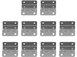 Conjunto De 10 Dobradiças Ferro Para Armário Com Quatro Furos E Acabamento Superfície Avançado, Dobradiças De Metal
