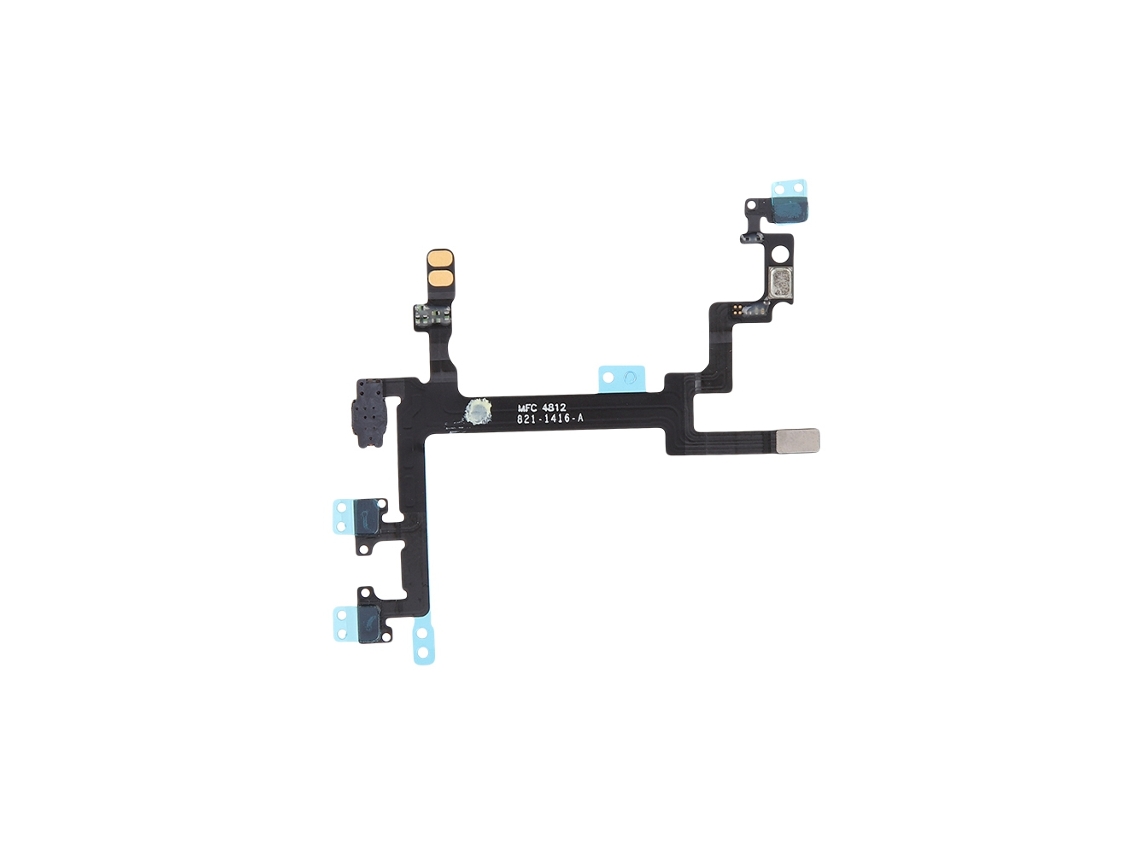 Cabo Flex do Interruptor Original iPhone 5G/5S, Energia e Volume Mudo