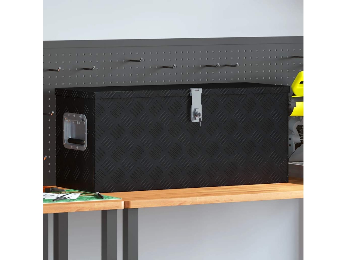 Vidaxl Caixa De Alumínio 70x24x42 Cm Trapezoidal Prateado