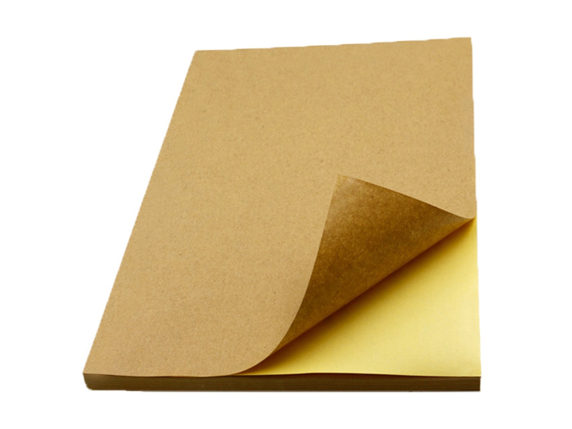 Folhas de Papel Kraft A4 Autoadesivo para Impressora