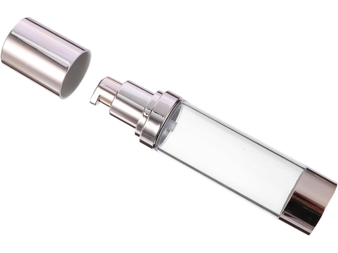 Ciieeo De 6 Frascos Com Bomba Airless Recarregáveis De 50ml E 30ml Em Abs Leve Para Cuidados Com A Pele E