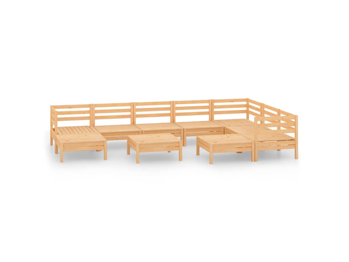Conjunto Lounge Jardim Pinho Maciço 10 Peças MAISON EXCLUSIVE