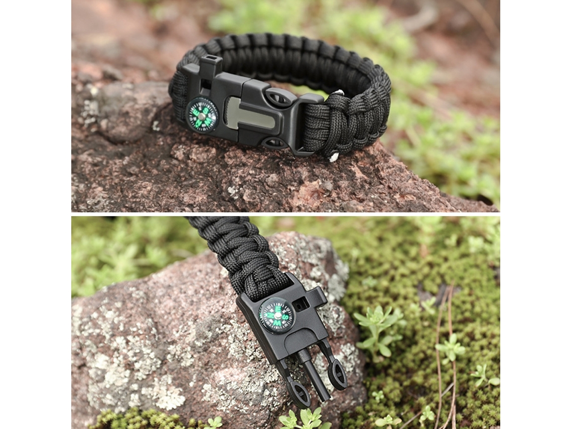 Pulseira de Paracord Multifuncional para Camping