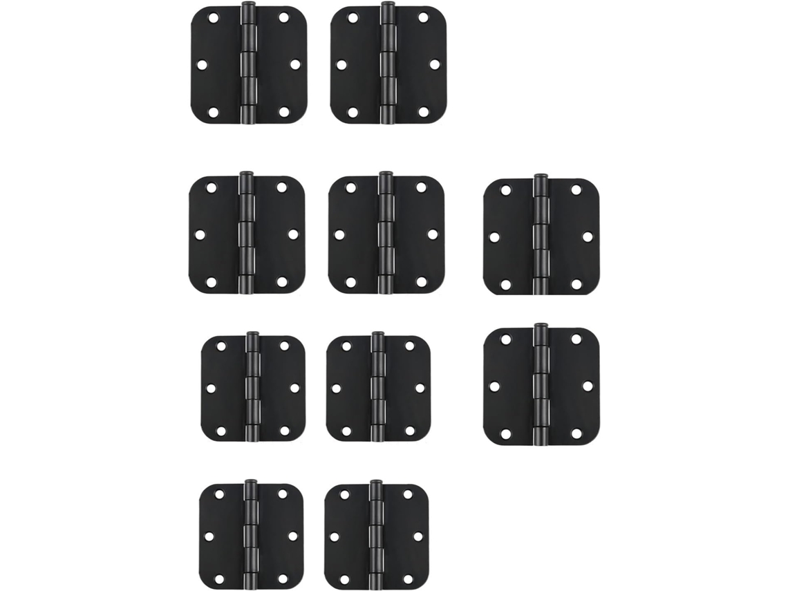 Dobradiça Redonda Preta Fosca Para Porta, 2 10 20 30 Peças, Raio De 3, 5 Polegadas 8, Interna, 3 Polegadas 1, 0 2