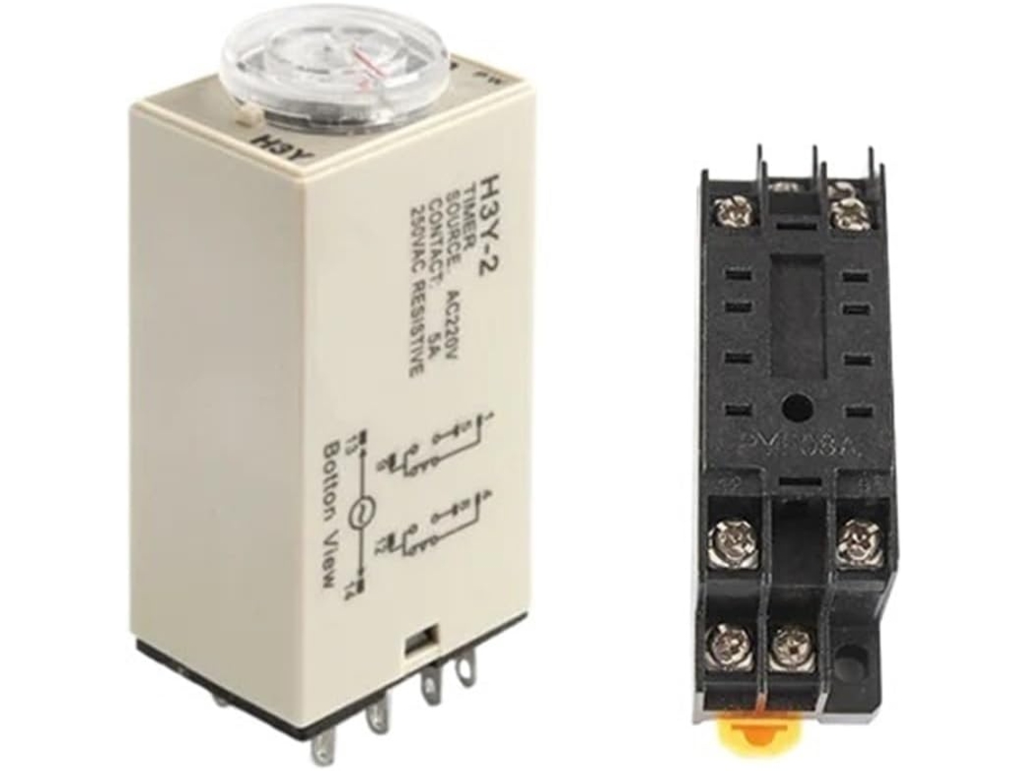 1 Conjunto De Relé Temporizador Ac380v H3y-2 5 10 30 60 Minutos