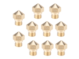 10 Peças De Bico De Extrusor De Latão 0.4mm 1.75mm Para Impressora 3d Mk10 Acessório