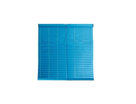 Cortina PVC Alicantina com roldana metálica | Cortina de rolo | Cortina de enrolar para janelas, portas, sala e cozinha azul 117 x 105 cm
